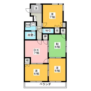エステート南【7階】の間取り