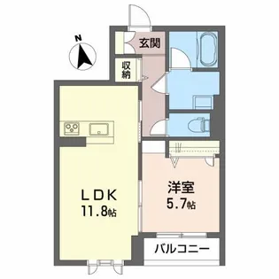 ウィステリア【1階】の間取り