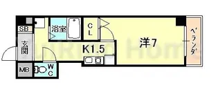 ガーデンプレイス夙川【4階】の間取り