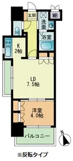 RJRプレシア南福岡【9階】の間取り