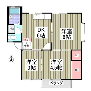 サン若松3号館【2階】の間取り