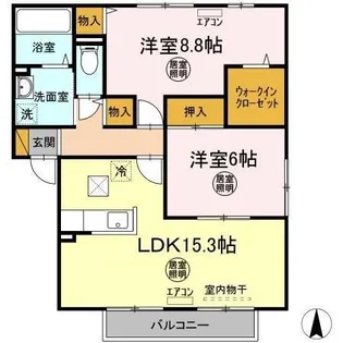 マノワール B【1階】の間取り