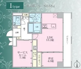 Plumeria【12階】の間取り