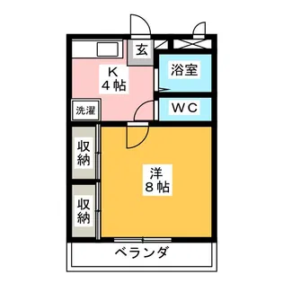 ハピネスS・O B【2階】の間取り