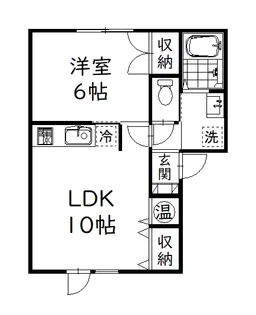 ソフィア鶴野【1階】の間取り
