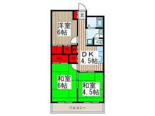 シャルムヤハギ【1階】の間取り