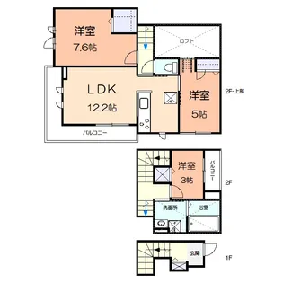 ヴィラ パラダイム【2階】の間取り
