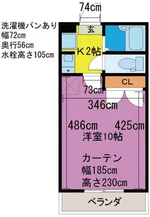 オプティム新庄【2階】の間取り