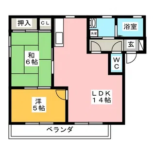 エトワール本野 F棟【1階】の間取り
