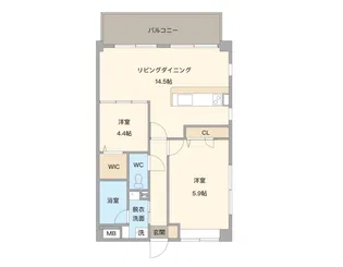 アドゥスィール別府【2階】の間取り