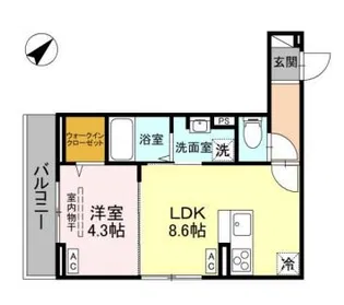 グレイスヴェルデ【1階】の間取り