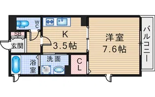メゾン北大阪【2階】の間取り