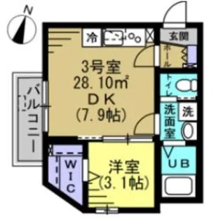 ルアナメゾン馬橋02【3階】の間取り