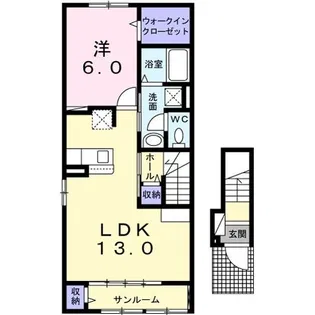 グラン・デ・リヴィエール【2階】の間取り