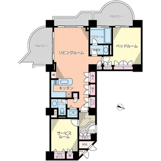 鴨川グランドタワー【24階】の間取り