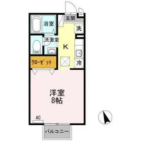 エクセル中川原【1階】の間取り