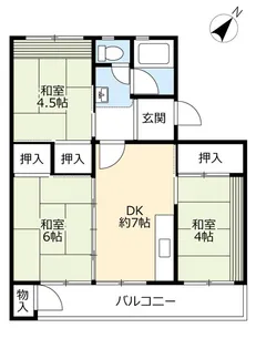 3DKの間取り画像