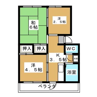 鎌ヶ谷サンハイツ【1階】の間取り