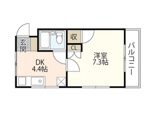 ハルモニア大芝【3階】の間取り