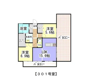 Crest千【2階】の間取り