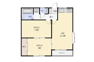 新ハイツ宮久保【2階】の間取り