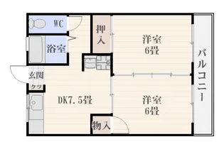 グランハイコーポ明和B棟【2階】の間取り