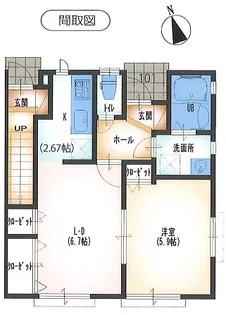 コスモハウスA棟【1階】の間取り