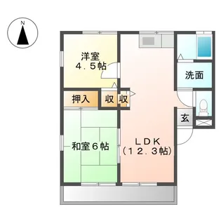 ラフィーネ南郊D【2階】の間取り