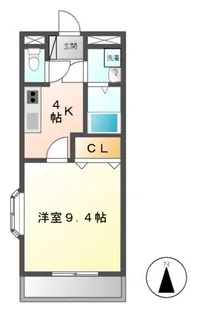 メゾン花 壱番館【1階】の間取り