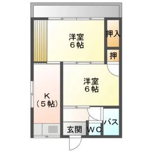 六反田荘【1階】の間取り