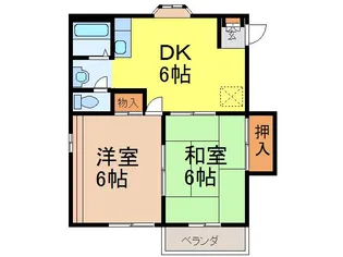 ローズハイム富士見(DE棟)【2階】の間取り