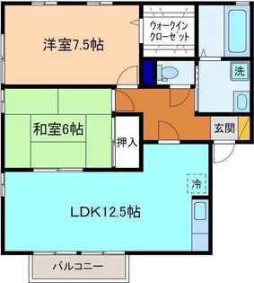 パルファン ドゥ ソア【2階】の間取り
