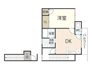 リバーサイド中野東B【2階】の間取り