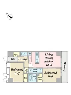 Mellow Gyotoku【6階】の間取り