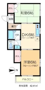 ロワール西一之江【1階】の間取り