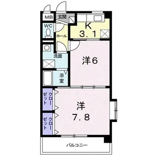 デスパシオA【3階】の間取り