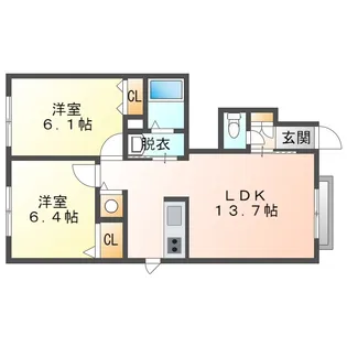 BlissI(ブリス ワン)【1階】の間取り