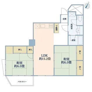 東急ドエルオークス【7階】の間取り