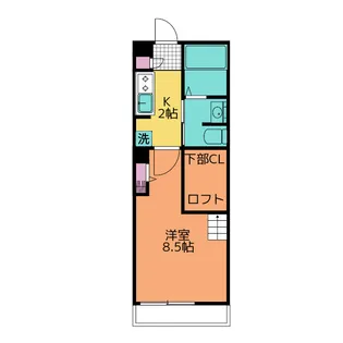 ランドヴィラージュ【2階】の間取り