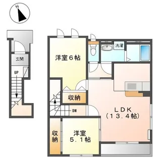 ルクプル【2階】の間取り