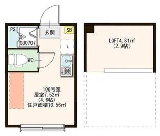 東京都北区中十条3【アパート】の間取り