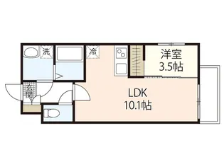 セブンプロート江波本町I(南側)【2階】の間取り