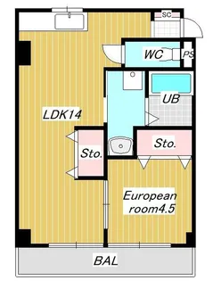 サンライズ市川【1階】の間取り