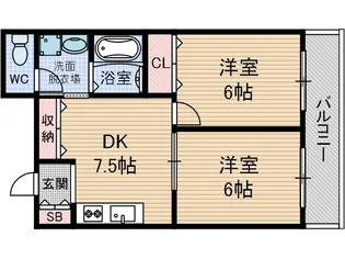 サンピア南茨木【3階】の間取り