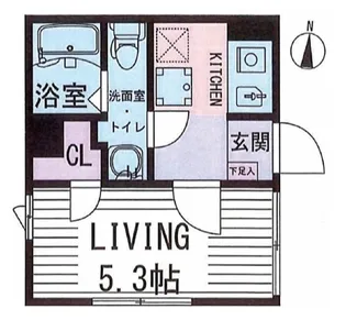 ミレドゥーエ西小山【2階】の間取り