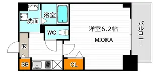 プレミアムコート天王寺EAST【9階】の間取り