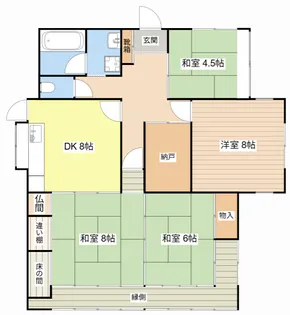 滋賀県東近江市宮川町【一戸建】の間取り