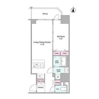 コンフォリア・リヴ新大阪WEST【9階】の間取り