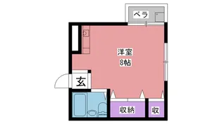 兵庫県西宮市西福町【マンション】の間取り