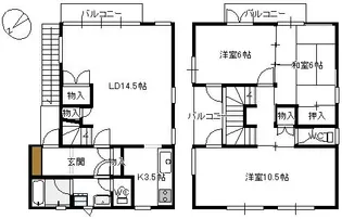 広島県広島市佐伯区八幡東2【一戸建】の間取り